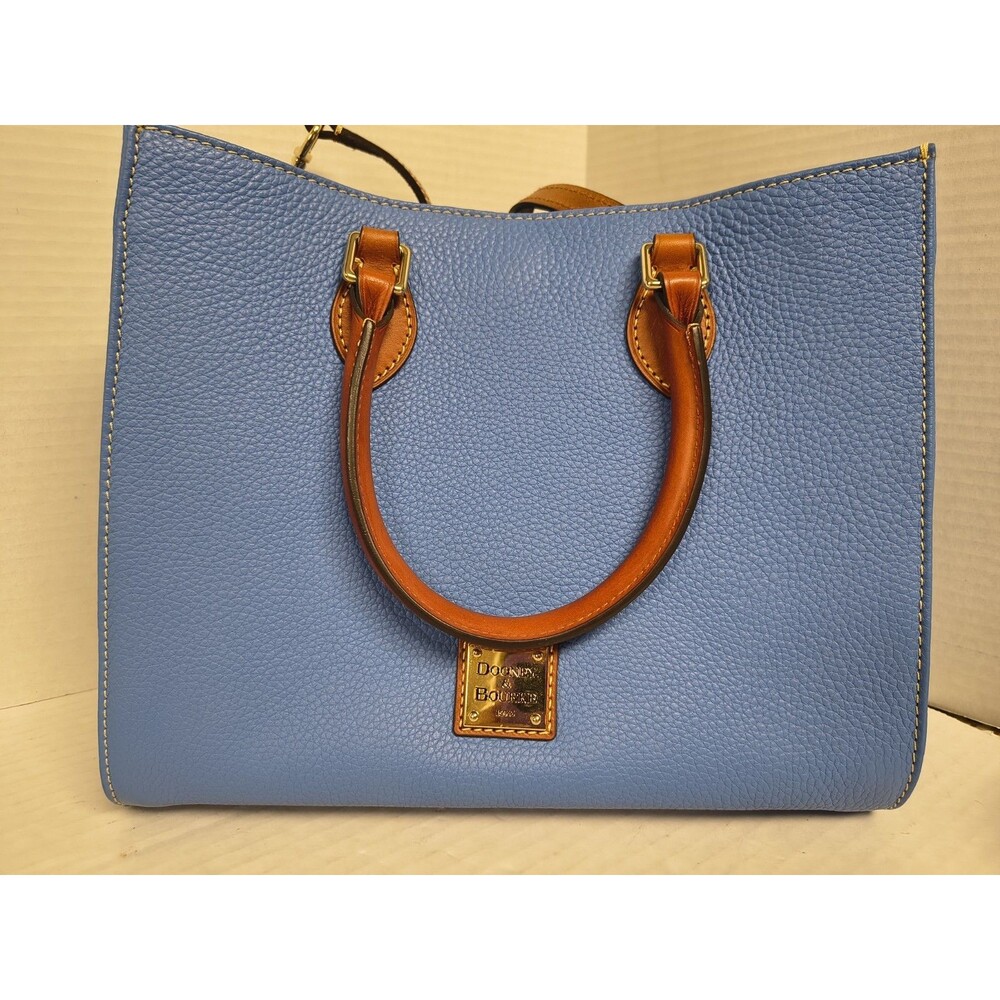 Dooney & Bourke Pebble Grain Janine Satchel Sky Blue NWOT